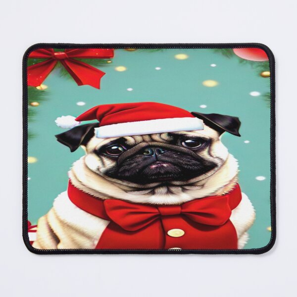 Item preview, Christmas Pug – Cute Holiday Dog Art designed and sold by DreamistStore.