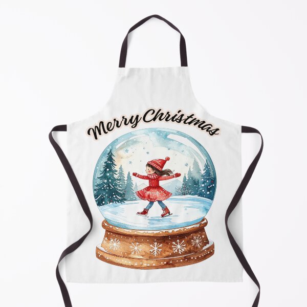 Item preview, Winter fun in a snow globe, ice skating, Merry Christmas designed and sold by LiskoDesign.