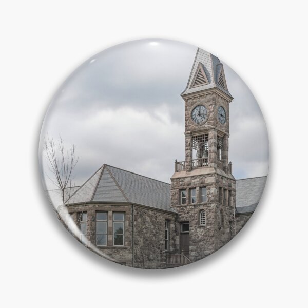 Item preview, Historic Stone Clock Tower School Building designed and sold by plugsnpixels.