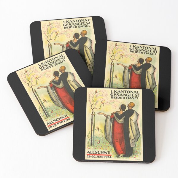 Item preview, Vintage Art Nouveau Poster | 1924 Swiss Choral Festival | 1. Kantonal Gesangfest Beider Basel  designed and sold by artofuniverse.