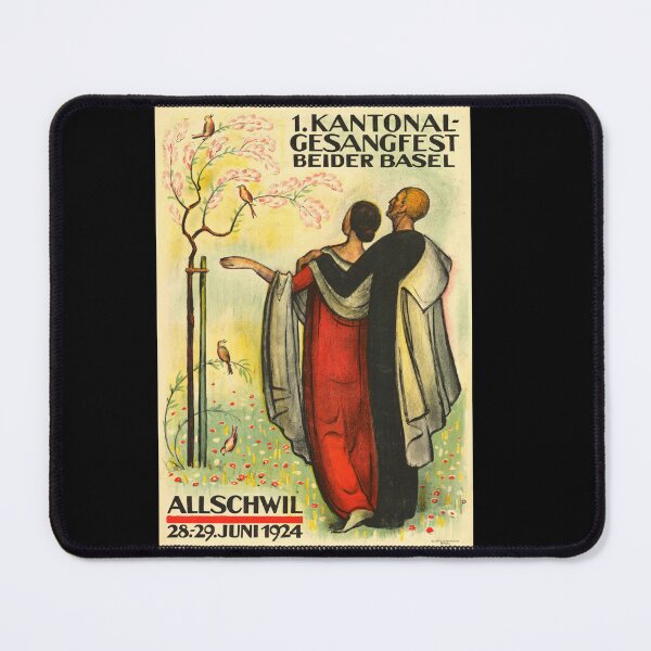 Item preview, Vintage Art Nouveau Poster | 1924 Swiss Choral Festival | 1. Kantonal Gesangfest Beider Basel designed and sold by artofuniverse.