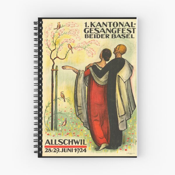 Item preview, Vintage Art Nouveau Poster | 1924 Swiss Choral Festival | 1. Kantonal Gesangfest Beider Basel  designed and sold by artofuniverse.