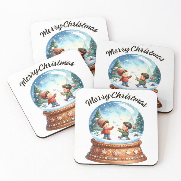 Item preview, Winter fun in a snow globe, snowball fight, Merry Christmas designed and sold by LiskoDesign.