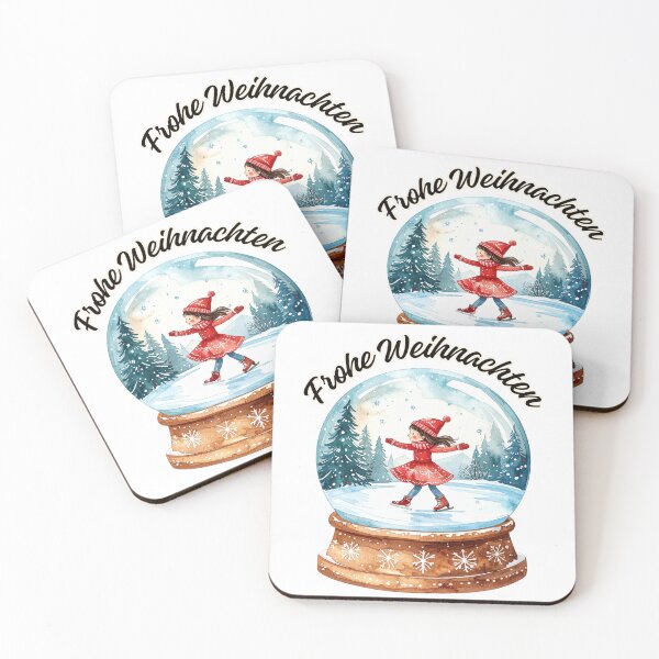 Item preview, Winter fun in a snow globe, ice skating, Merry Christmas designed and sold by LiskoDesign.