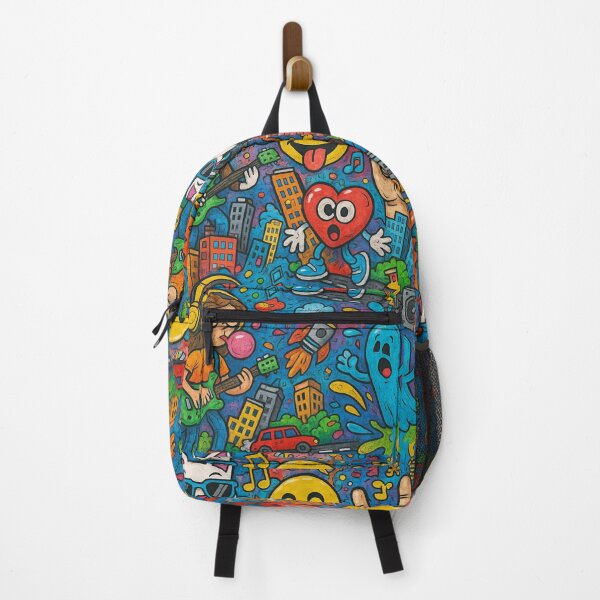 Item preview, Crazy Cartoon Street Art – Colorful Urban Doodle Explosion designed and sold by LiLeDesigns.