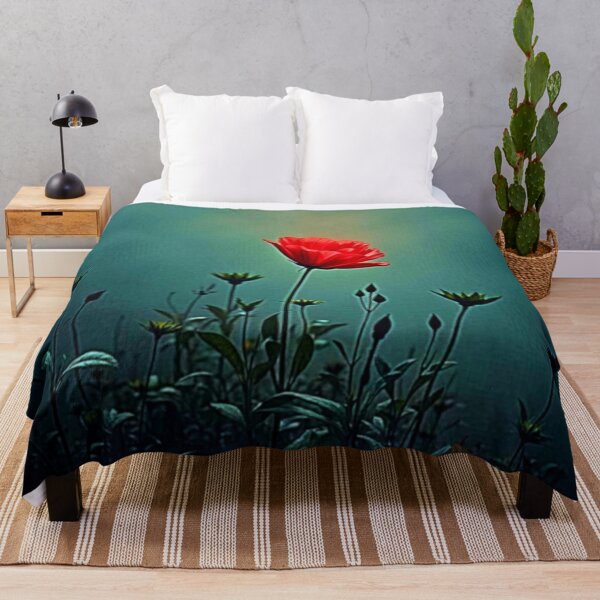 Item preview, Red Bloom in the Dark Mist Design designed and sold by Health And Fitness Posts e-Store.