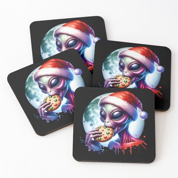 Artikelvorschau, Cooler Alien isst einen Weihnachtskeks entworfen und verkauft von ReneMM.