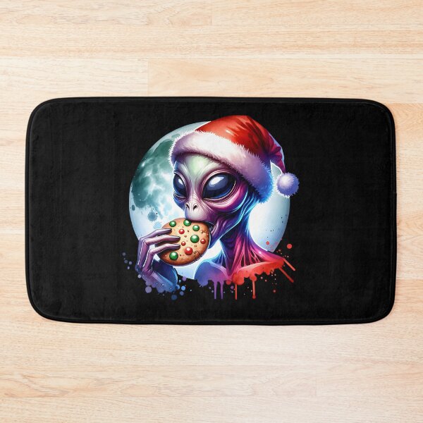 Item preview, Cool alien eats a Christmas cookie designed and sold by ReneMM.