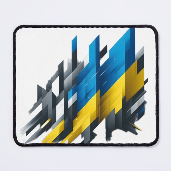 Item preview, Geometric shards in Ukraine flag colors, abstract and dynamic, white background, digital art style designed and sold by homydesign.