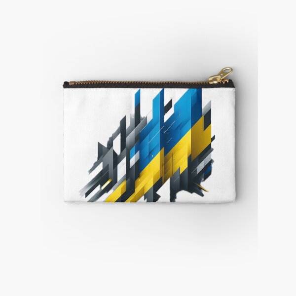 Item preview, Geometric shards in Ukraine flag colors, abstract and dynamic, white background, digital art style designed and sold by homydesign.