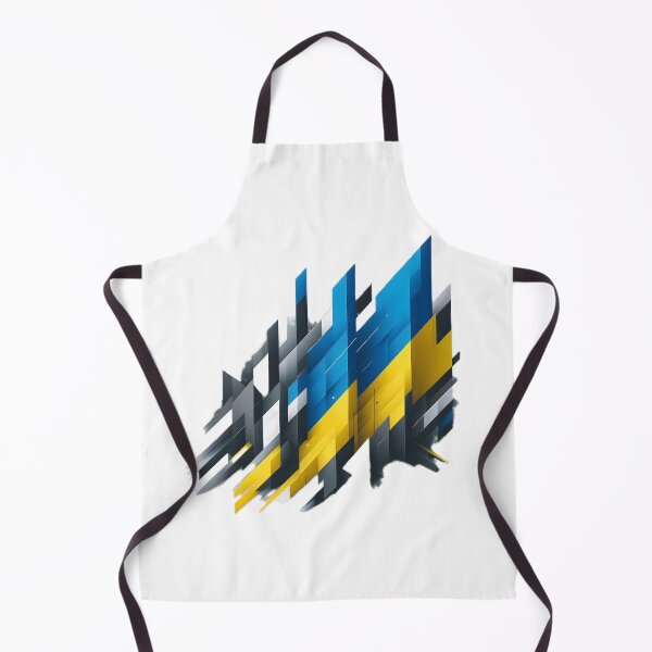 Item preview, Geometric shards in Ukraine flag colors, abstract and dynamic, white background, digital art style designed and sold by homydesign.