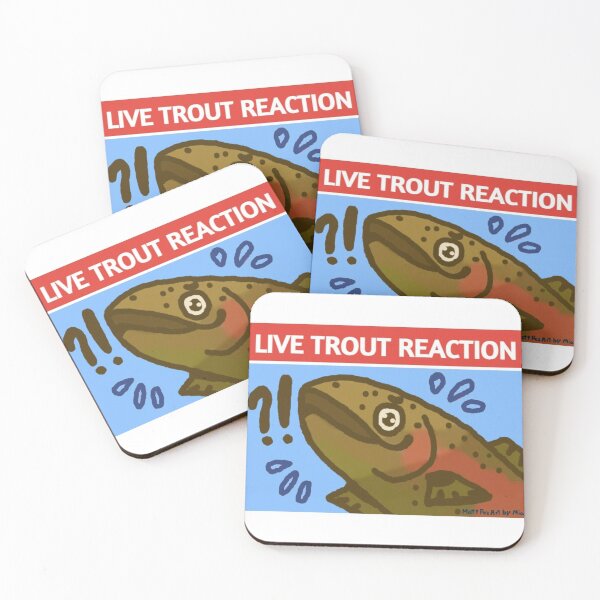 Item preview, Live Trout Reaction designed and sold by the-cyan-tiger.