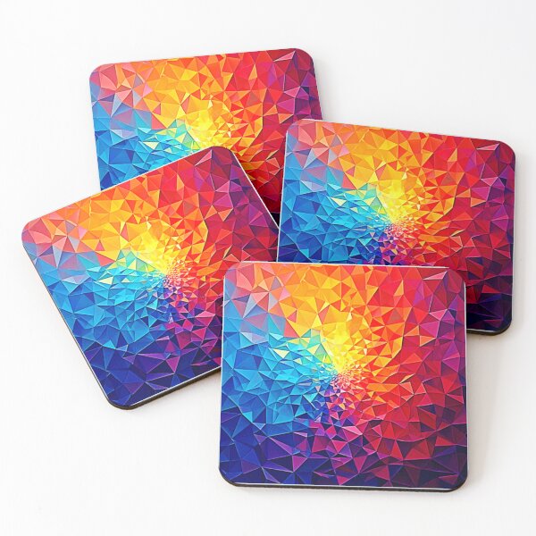 Item preview, Prismatic Chaos Digital Grid Design designed and sold by Health And Fitness Posts e-Store.