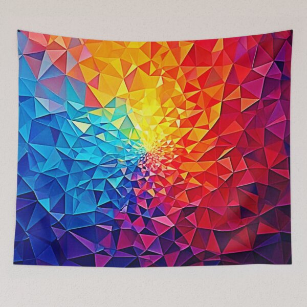 Item preview, Prismatic Chaos Digital Grid Design designed and sold by Health And Fitness Posts e-Store.