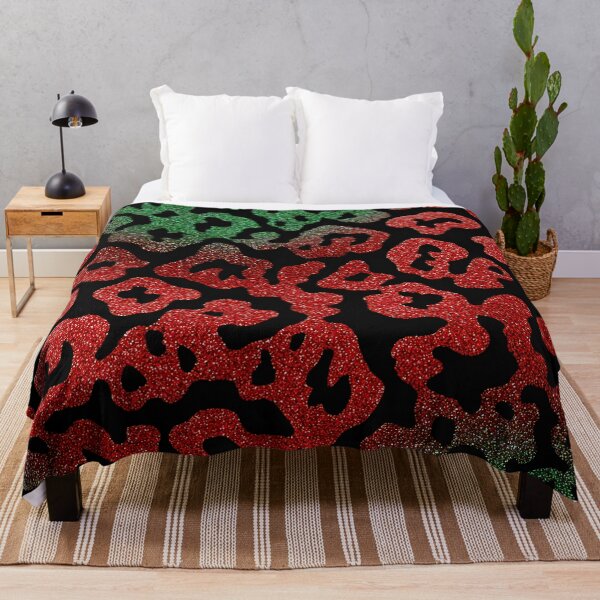Item preview, Red leopard with green flitter flames ombre designed and sold by Brendon987.
