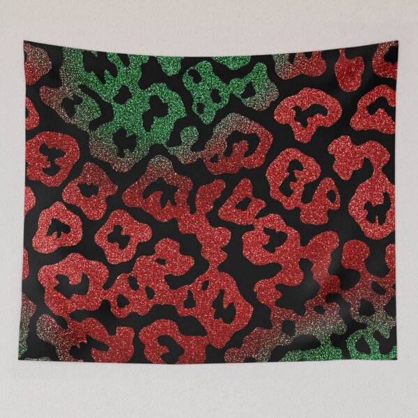 Item preview, Red leopard with green flitter flames ombre designed and sold by Brendon987.
