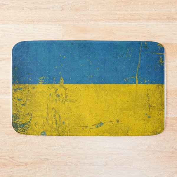 Item preview, A distressed, textured rendition of the Ukrainian flag with blue and yellow horizontal bands designed and sold by homydesign.