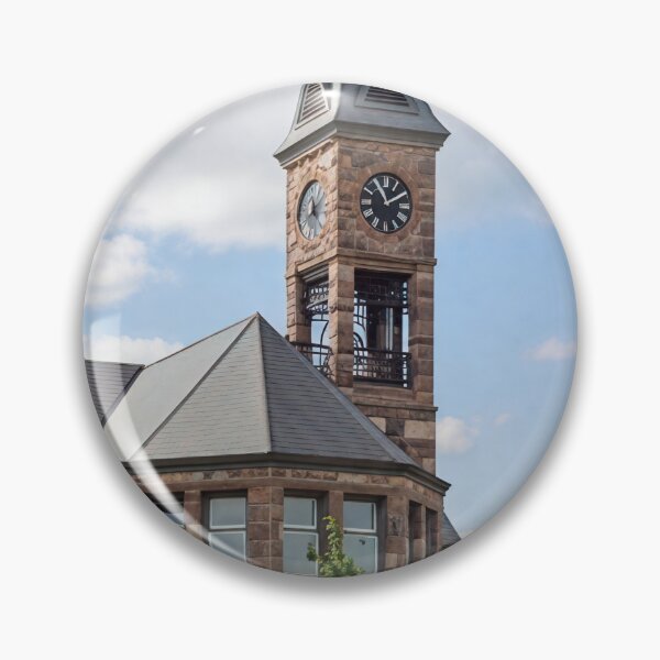 Item preview, Old Stone Clock Tower School Building designed and sold by plugsnpixels.
