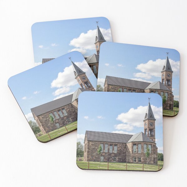 Item preview, Old Stone Clock Tower School Building designed and sold by plugsnpixels.