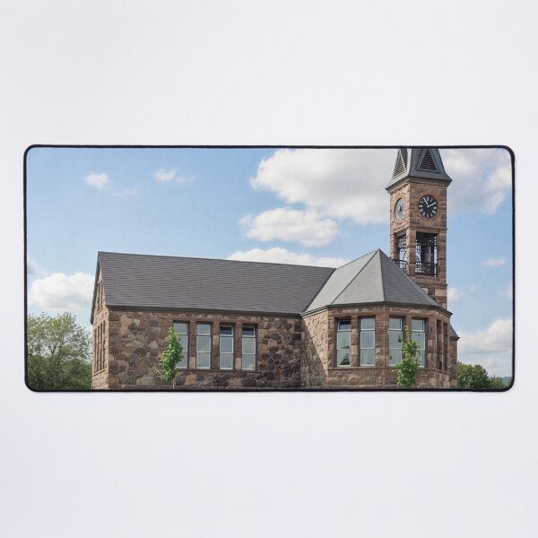 Item preview, Old Stone Clock Tower School Building designed and sold by plugsnpixels.