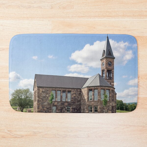 Item preview, Old Stone Clock Tower School Building designed and sold by plugsnpixels.