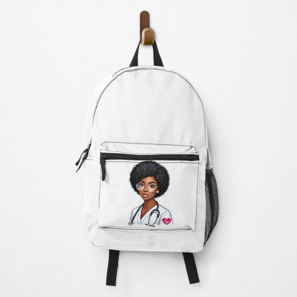 Item preview, Afro Nurse with Stethoscope | Strong Black Woman in Healthcare Illustration designed and sold by Lulunza.