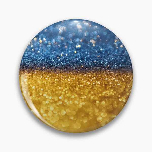 Item preview, Sparkling blue and gold glitter texture, reminiscent of Ukraine's flag colors, with soft bokeh effect designed and sold by homydesign.