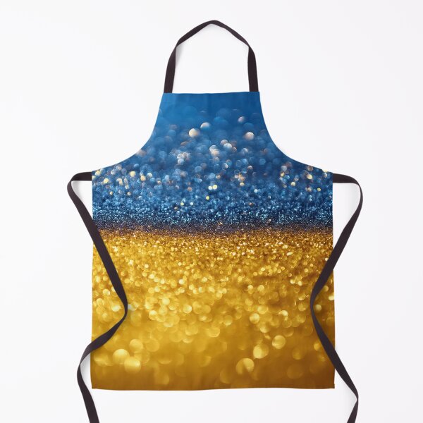 Item preview, Sparkling blue and gold glitter texture, reminiscent of Ukraine's flag colors, with soft bokeh effect designed and sold by homydesign.