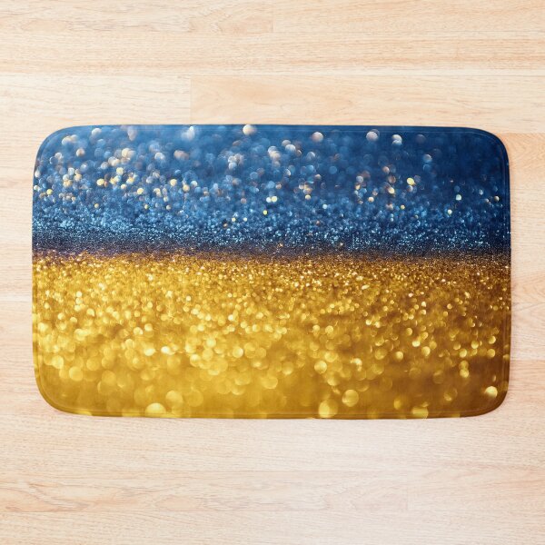 Item preview, Sparkling blue and gold glitter texture, reminiscent of Ukraine's flag colors, with soft bokeh effect designed and sold by homydesign.