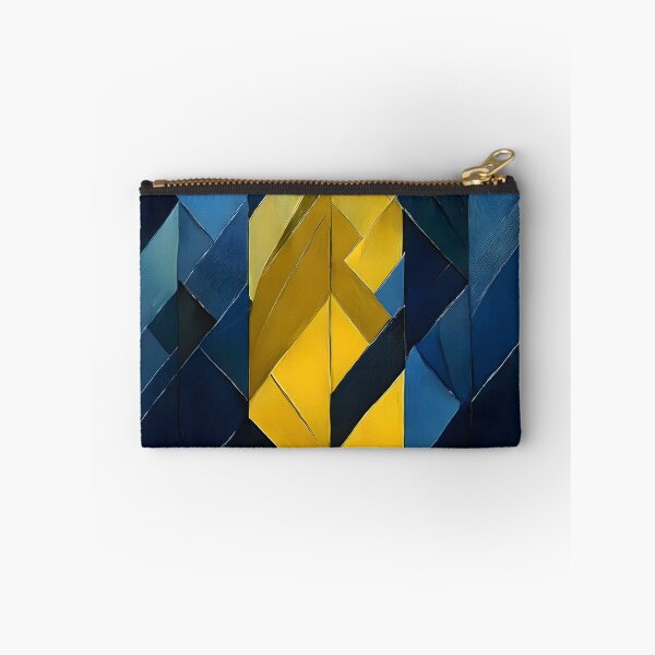 Item preview, Geometric shapes in blue and yellow hues create a structured and dynamic composition with a central stripe designed and sold by homydesign.