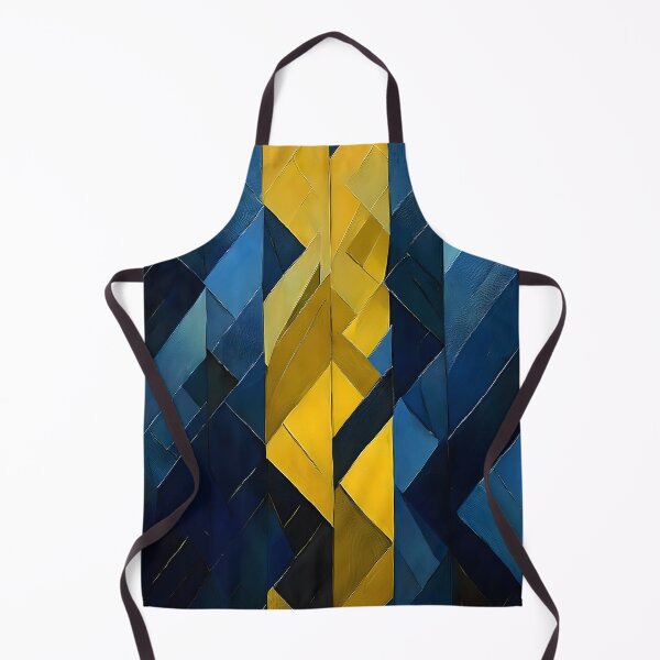 Item preview, Geometric shapes in blue and yellow hues create a structured and dynamic composition with a central stripe designed and sold by homydesign.