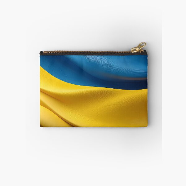Item preview, A digital rendering of the Ukrainian flag with a flowing, fabric-like texture, showcasing its blue and yellow colors designed and sold by homydesign.