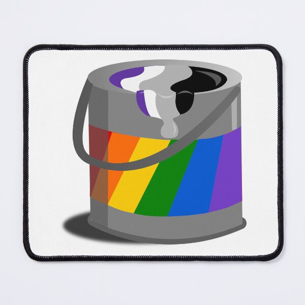 Item preview, Proud Paint Asexual Flag in a Bucket designed and sold by HarveyHandcraftsandDesigns.