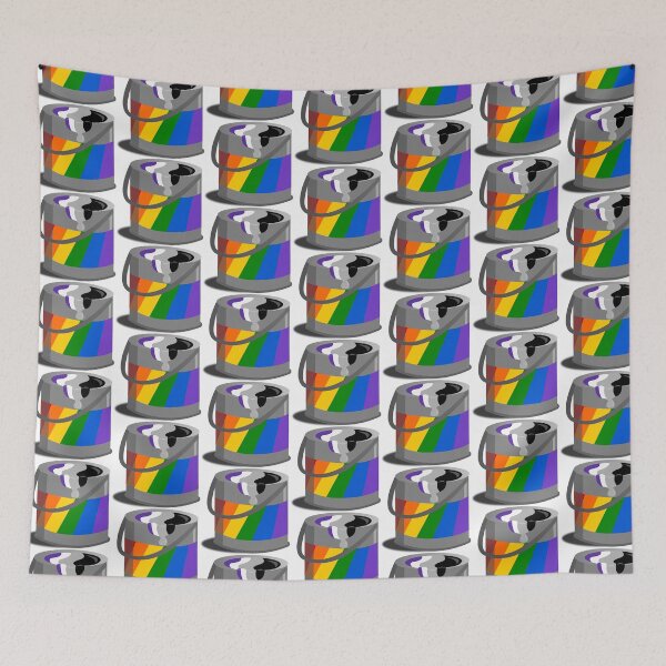 Item preview, Proud Paint Asexual Flag in a Bucket designed and sold by HarveyHandcraftsandDesigns.
