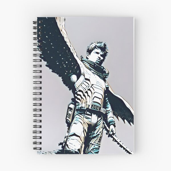 Item preview, Winged Sci-Fi Warrior - Monochrome Angelic Combat Illustration  designed and sold by SergioMiklos.