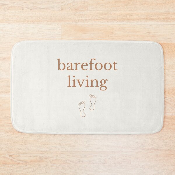 Item preview, Barefoot Living | Minimal Aesthetic Typography | Cozy Neutral Footprints designed and sold by DailyVibesMerch.