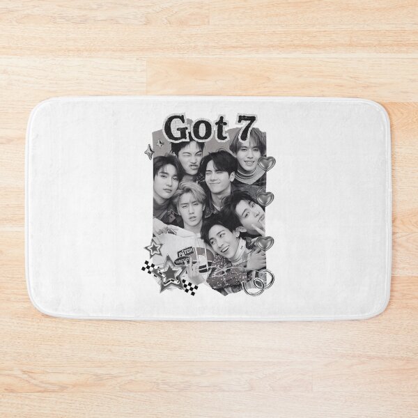 Item preview, Got 7 Korean Boy Group KPop Korean Group Black and White Collage Digital Art Portrait designed and sold by AJUNICE STUDIO.