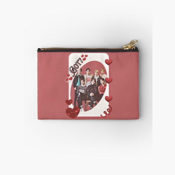 Item preview, Got 7 Korean Boy Group KPop Korean Group Card Red Aesthetic Collage Design designed and sold by AJUNICE STUDIO.
