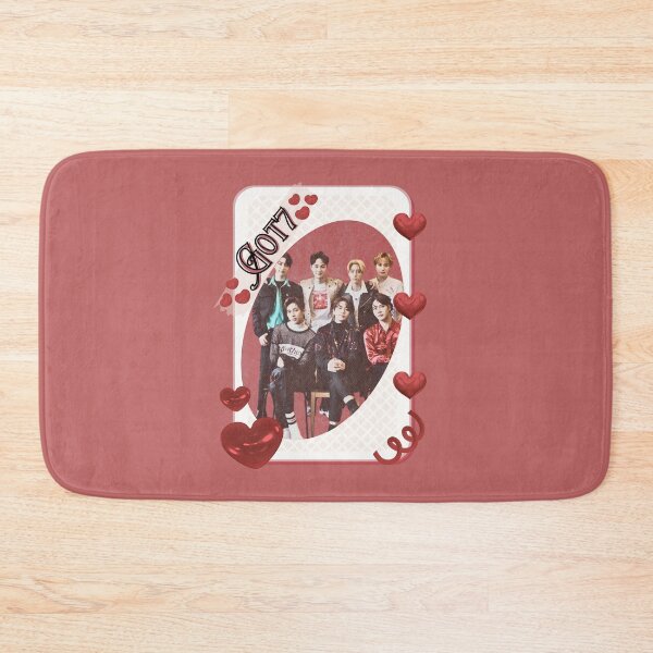 Item preview, Got 7 Korean Boy Group KPop Korean Group Card Red Aesthetic Collage Design designed and sold by AJUNICE STUDIO.