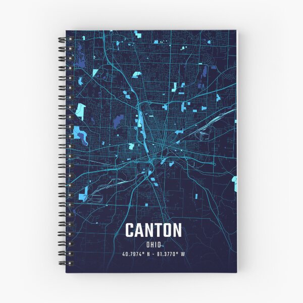 Item preview, Canton Midnight City Map designed and sold by HomeLivingCo.