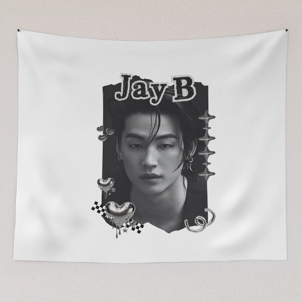 Item preview, Got 7 Jay B Korean Boy Group KPop Korean Group Black and White Collage Digital Art Portrait designed and sold by AJUNICE STUDIO.