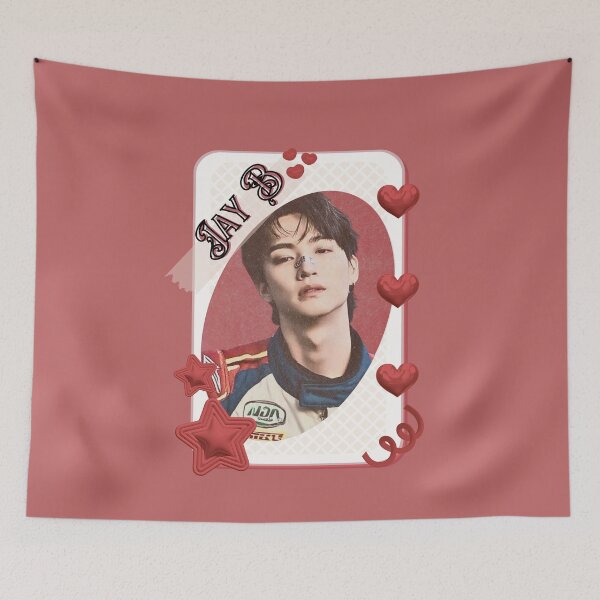 Item preview, Got 7 Jay B Korean Boy Group KPop Korean Group Card Red Aesthetic Collage Design designed and sold by AJUNICE STUDIO.
