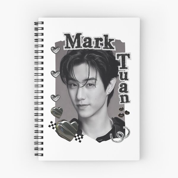 Item preview, Got 7 Mark Korean Boy Group KPop Korean Group Black and White Collage Digital Art Portrait designed and sold by AJUNICE STUDIO.