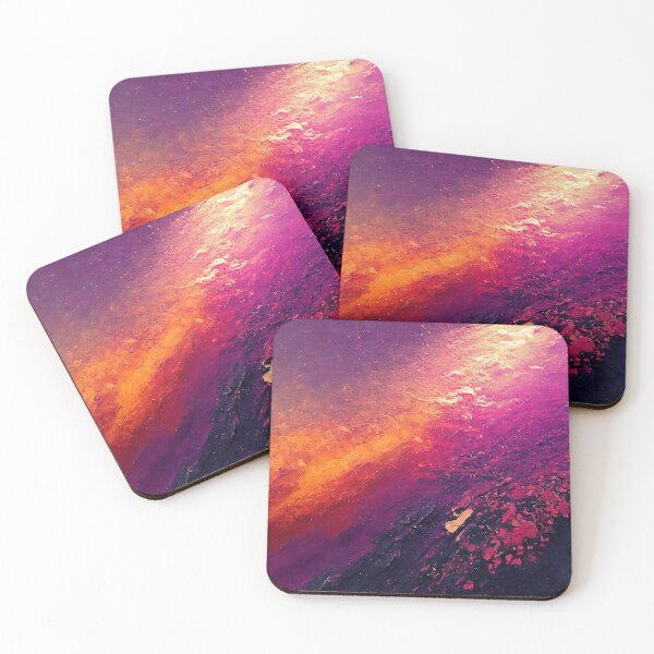 Item preview, Vibrant mix of purple, orange, and yellow hues create an abstract, cloud-like painting designed and sold by homydesign.