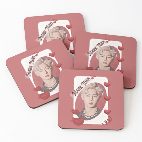 Item preview, Got 7 Mark Korean Boy Group KPop Korean Group Card Red Aesthetic Collage Design designed and sold by AJUNICE STUDIO.