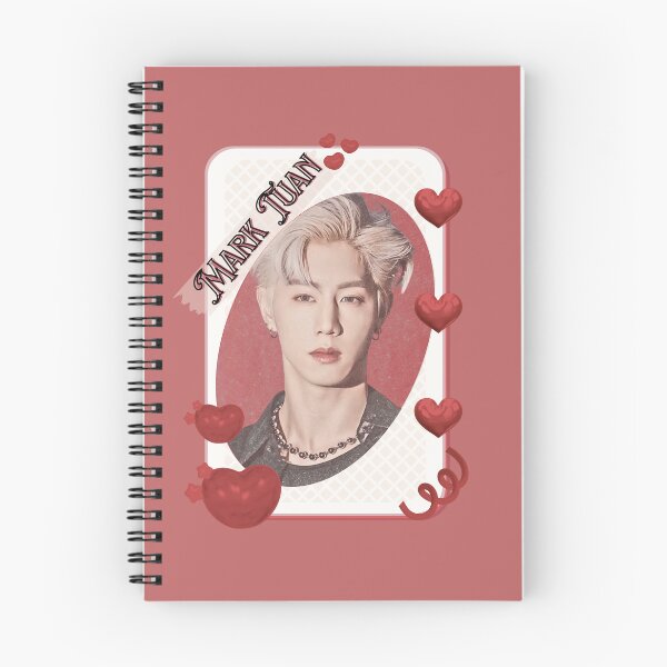 Item preview, Got 7 Mark Korean Boy Group KPop Korean Group Card Red Aesthetic Collage Design designed and sold by AJUNICE STUDIO.