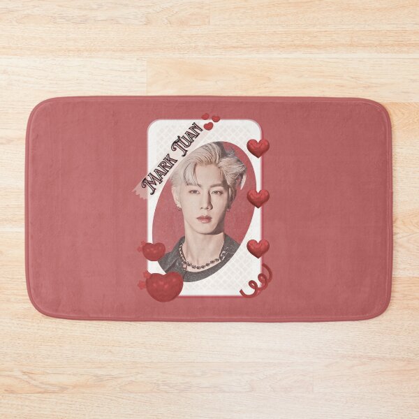 Item preview, Got 7 Mark Korean Boy Group KPop Korean Group Card Red Aesthetic Collage Design designed and sold by AJUNICE STUDIO.