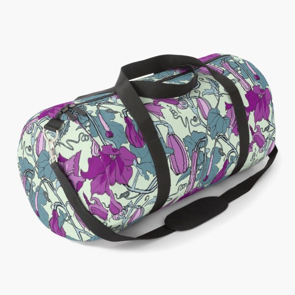 Item preview, cucurbits - trailing pumpkin vines in teal and purple designed and sold by kobyakov.