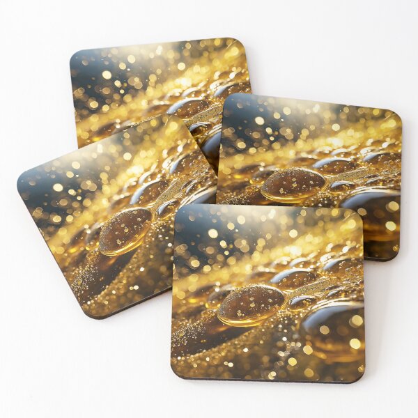 Item preview, Golden droplets shimmer against a dark backdrop, their lustrous sheen creating a luxurious texture designed and sold by homydesign.