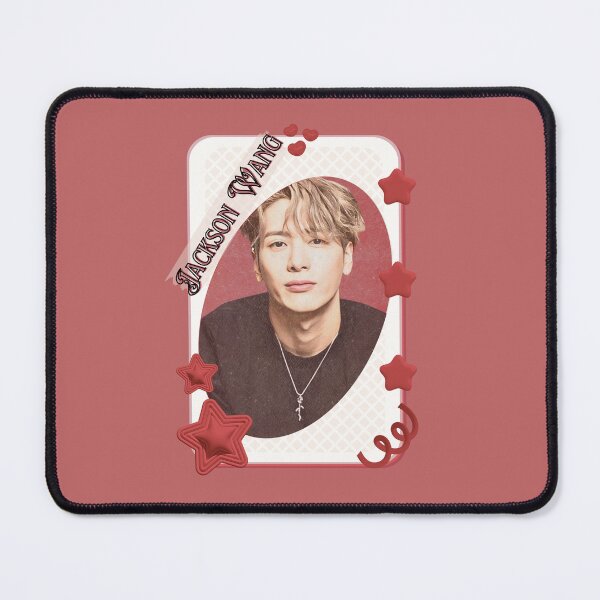 Item preview, Got 7 Jackson Korean Boy Group KPop Korean Group Card Red Aesthetic Collage Design designed and sold by AJUNICE STUDIO.